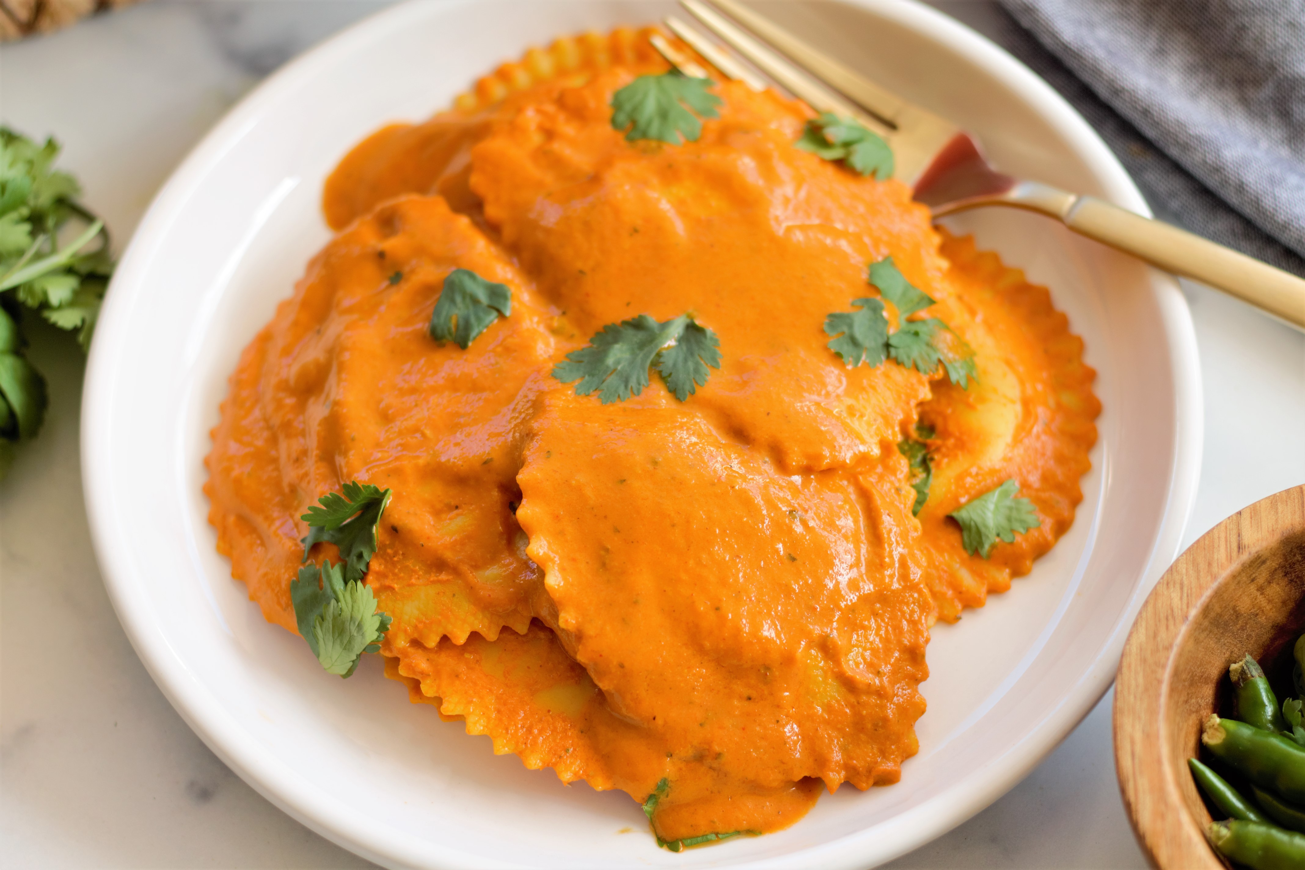 Ravioli with Malai Sauce – Tikkas To Tapas Main Course